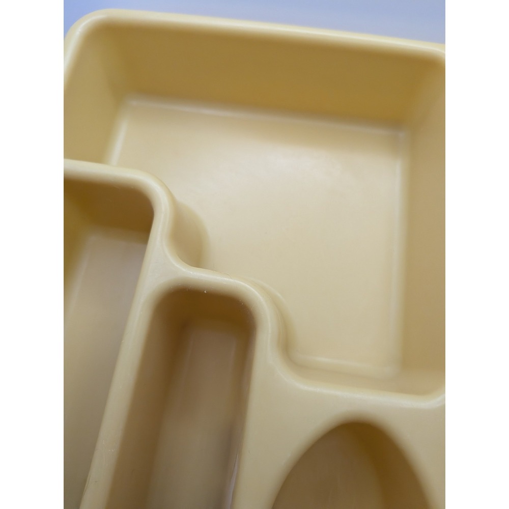 Vtg Rubbermaid Harvest Gold Utensil Flatware Silverware Tray Drawer Organizer - Picture 5 of 11